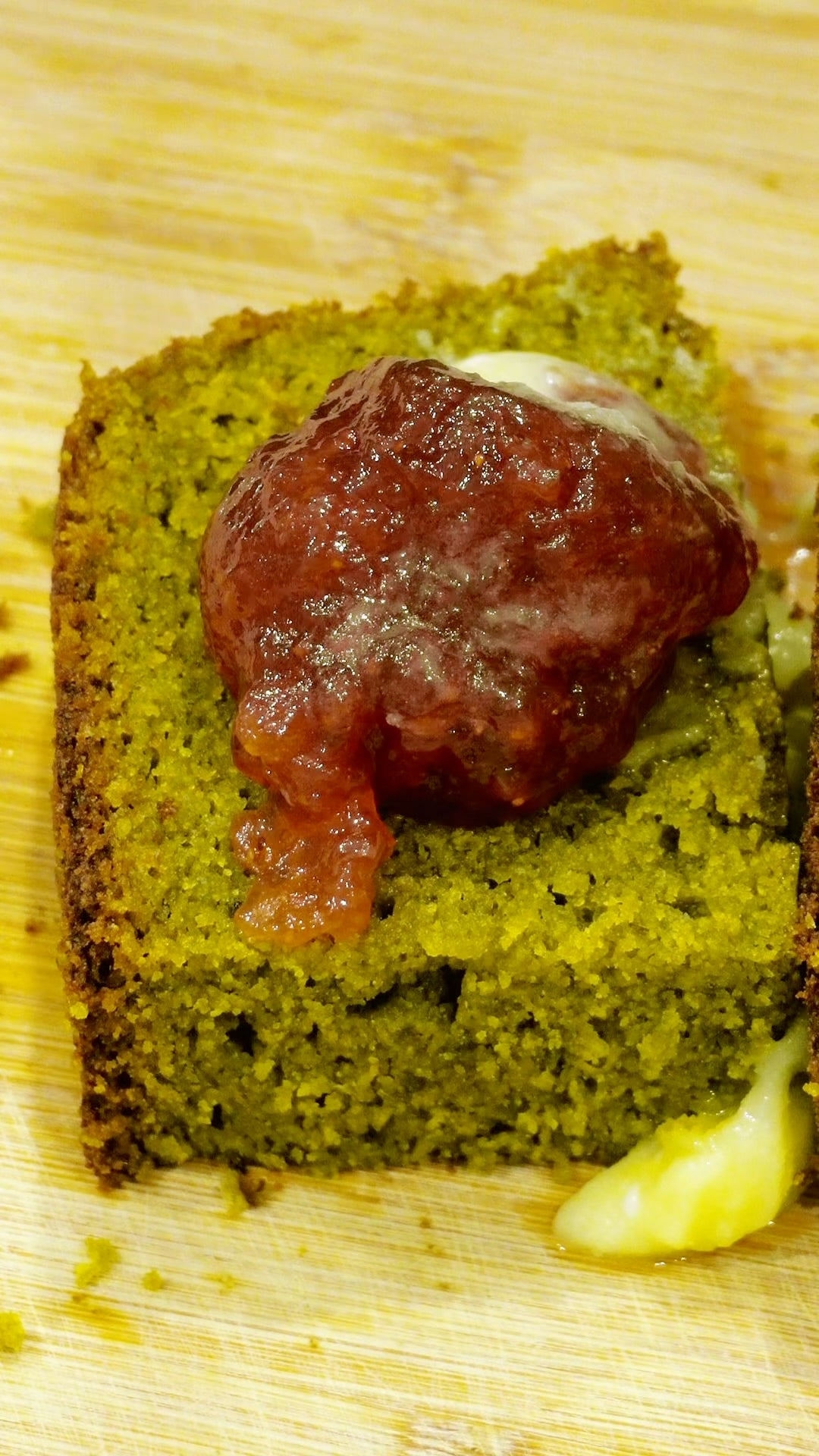 Strawberry Matcha Cornbread